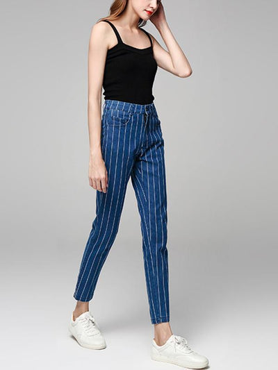 New fall fashion style stretch button jeans women pants