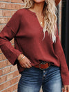 Casual Solid Color V Neck Sweaters(4 Colors)