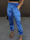 Casual Solid Pocket Straight High Waist Solid Color Bottoms Pants