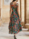 Special Ditsy Floral Geometric Vacation Loose V Neck Dress Maxi Dresses