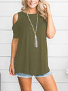 Casual Strapless Knotted Short Sleeve T-Shirt