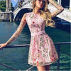 Fashion Embroidery  Grenadine Lace Skater Dresses