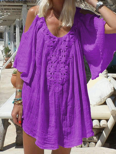 Fashion Pure Lace Loose Vacation Dresses