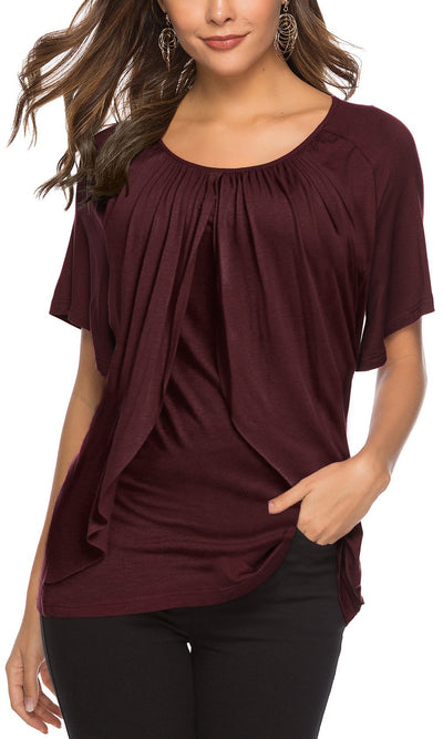 Casual Short sleeve Round neck Loose T-Shirts