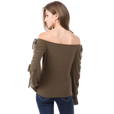 Pure Long sleeve Off shoulder T-Shirts