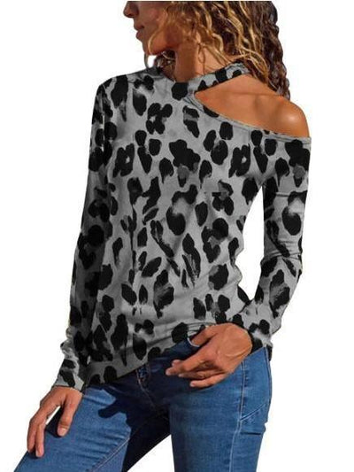 FASHION Floral ROUND NECK LONG SLEEVE  T-SHIRTS