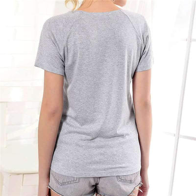 Casual Gored Round neck Short sleeve T-Shirts