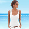 Sexy Pure  Paillette Sleeveless Women Vests