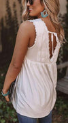 Casual Loose Pure Backless Vests