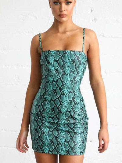 Sexy Serpentine Print Bodycon Dresses