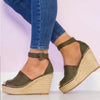 high wedges and buckles Pure Color Sandals