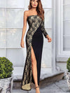 Sexy Lace Vent Sloping shoulder Evening Dresses