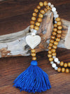 Bohemian antique wooden bead necklaces