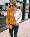 Sexy V neck Gored Point Long sleeve Blouses