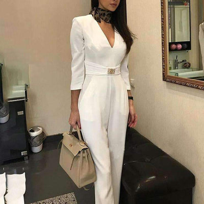 Sexy V neck Long sleeve Jumpsuits