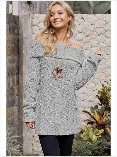Sexy Pure Off shoulder Knit Sweaters