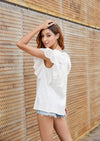Fashion Lace Falbala Cotton T-Shirts