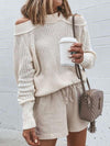 Fashion Loose High collar Off shoulder Sweaters
