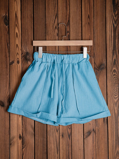 Summer Shorts Drawstring Pockets Casual Shorts