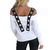 Fashion One shoulder Vest Long sleeve Blouses