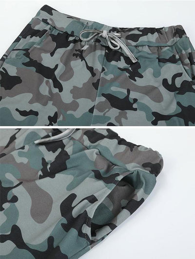 Loose Meisai Woman Daily Camouflage Long Pants