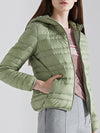 Woman White Duck Down Hooded Jacket Coats