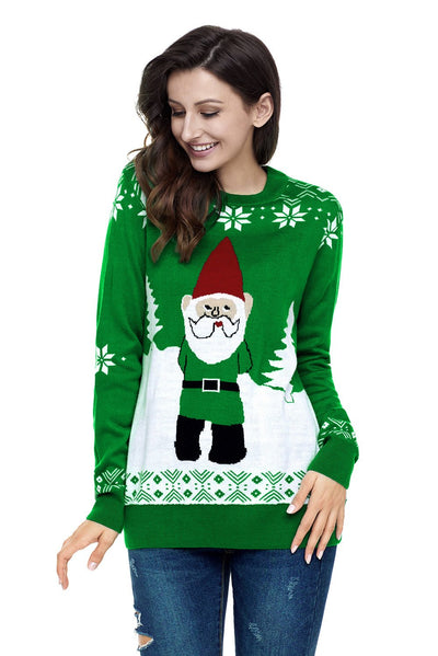 Christmas Knit Round neck Long sleeve Sweaters