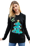 Christmas Gored Paillette Long sleeve Sweaters