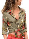 Women Fashion Printed Long sleeve blouses