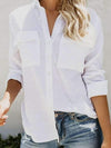 Fashion V Neck Long Sleeve Hot Style Solid Color Women Blouses