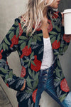 Fashion Print Patchwork O Neck Outerwear Coats(3 Colors)