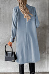 Elegant Solid Buttons Turndown Collar Outerwear