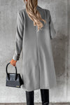 Elegant Solid Buttons Turndown Collar Outerwear