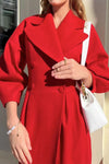 Elegant Solid Color Turndown Collar Outerwear(9 Colors)