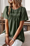 Casual Simplicity Solid O Neck Tops T-shirts