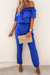 Casual Simplicity Solid Fold Strapless Loose Jumpsuits(5 Colors)