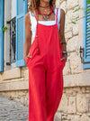 Casual Street Solid Pocket Solid Color Loose Jumpsuits