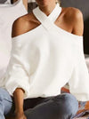 Sexy Solid Halter Tops Sweaters