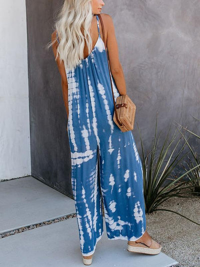 Chic Women Street style Printed Strapless Jumpsuits