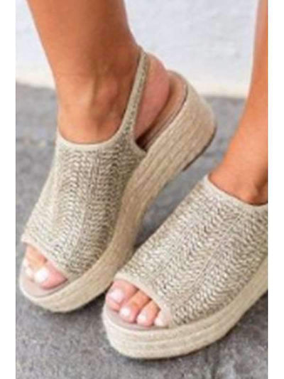 Women Bohemian Peep Toe Casual Date Platform Sandals
