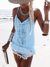 Lace patchwork sexy chiffon strap top vests