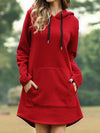 Casual solid color hoodied sweatshirts for women