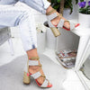 Chic women Match color thick heel high heel Pumps