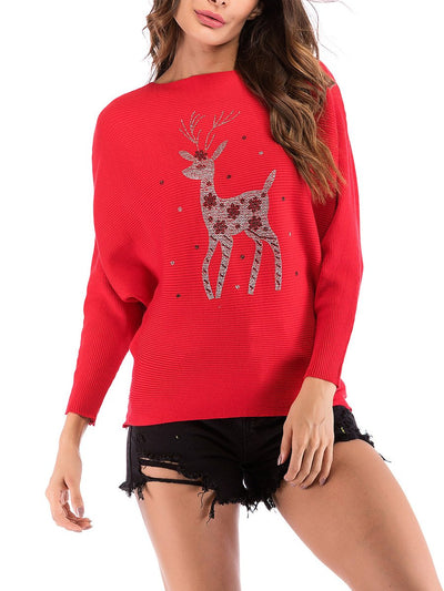 Christmas Deer Cute Long Sleeve Sweater
