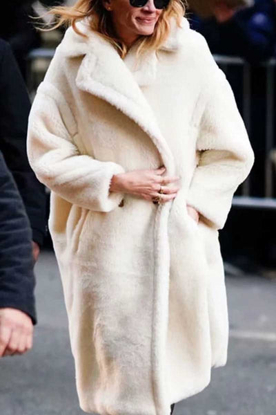 Women Lamb Wool Coat Plus Size