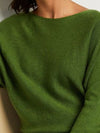 Cotton-Blend Solid Casual Crew Neck Sweater
