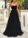 Elegant fashion women black lace long evening dresses