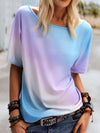 Round neck Colorful women short sleeve T-shirts