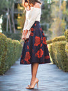 Woman Print Flory Customized Material Date Skirts