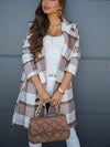 Checkered/plaid Long Sleeve Shift Vintage Outerwear